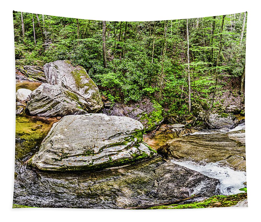 Waterfall Tapestry featuring the photograph Waterfall Panoramic by WAZgriffin Digital