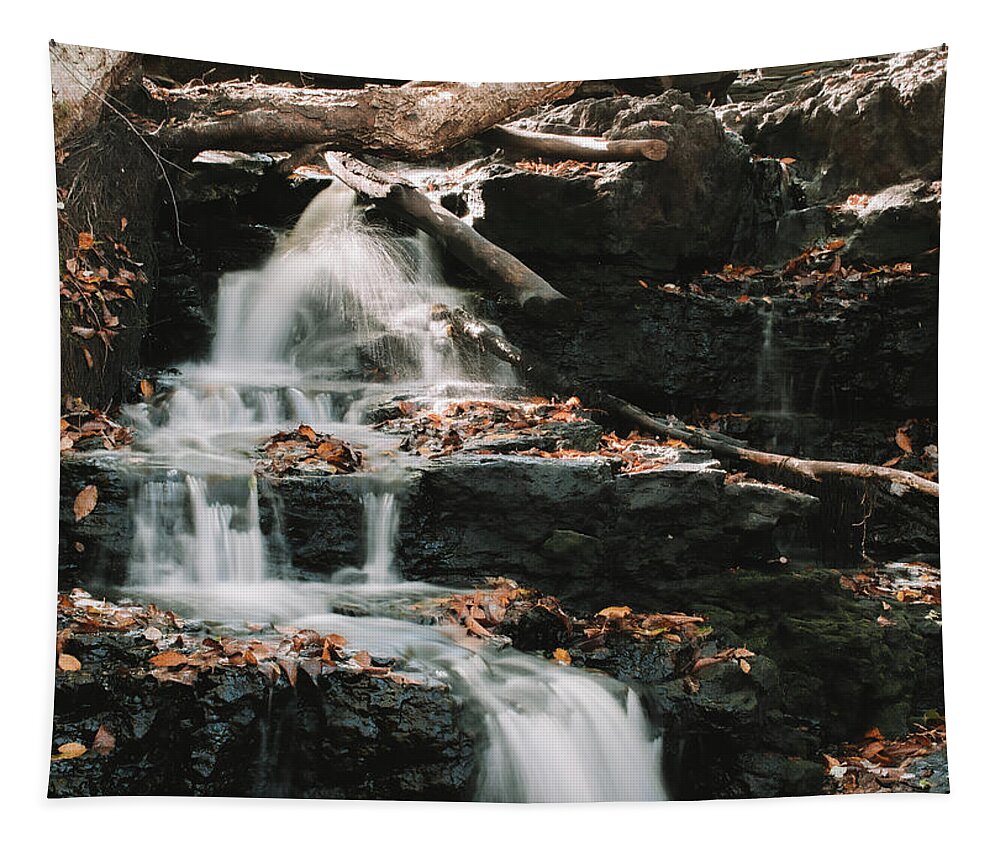 Waterfall Tapestry featuring the photograph Waterfall - Shohola Falls PA by Amelia Pearn