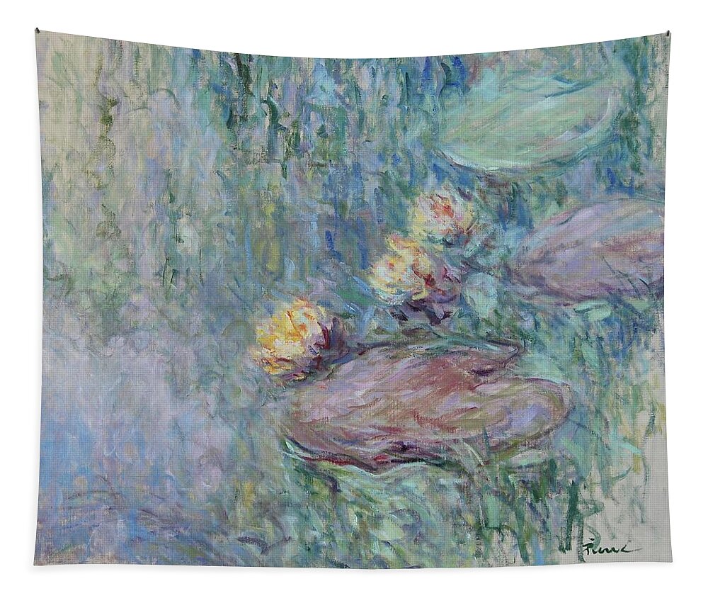 Nymphaea Tapestry featuring the painting Waterlelie Nymphaea Nr.6 by Pierre Dijk