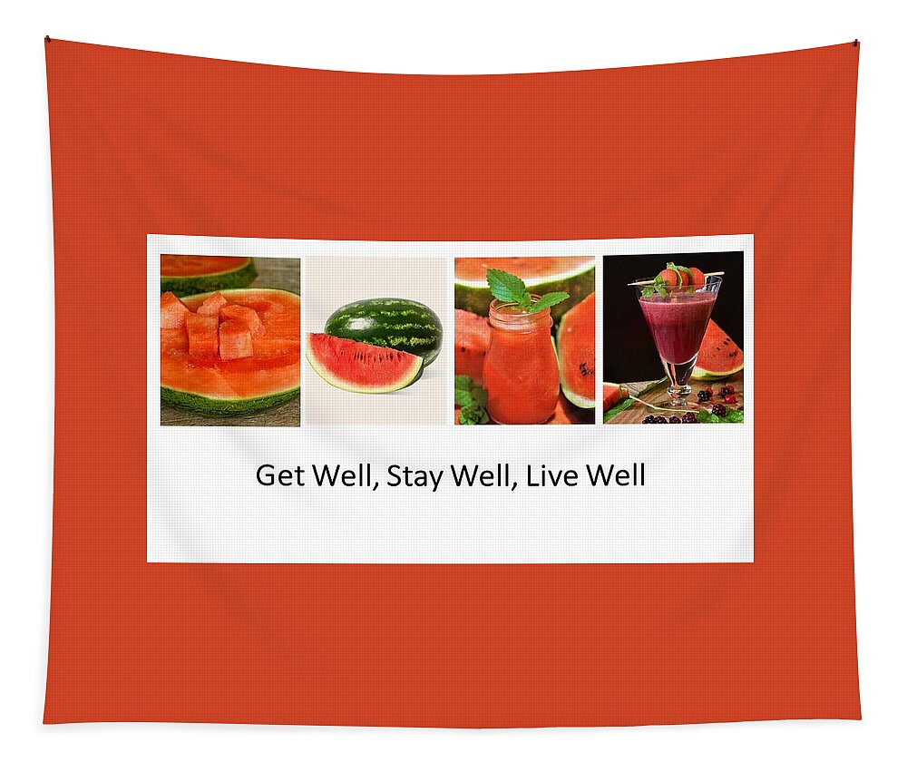 Watermelon Tapestry featuring the photograph Watermelon Smoothies by Nancy Ayanna Wyatt
