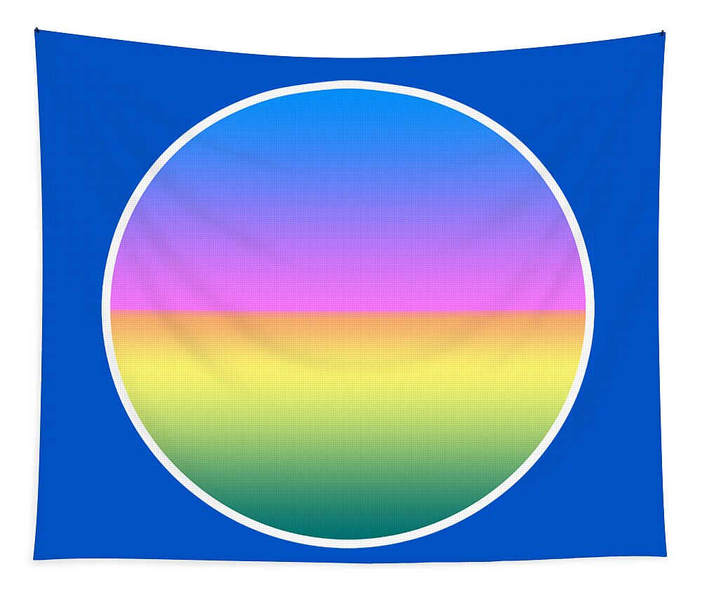 Vaporwave Tapestry featuring the digital art Wavecrest Medallion by Christopher Lotito