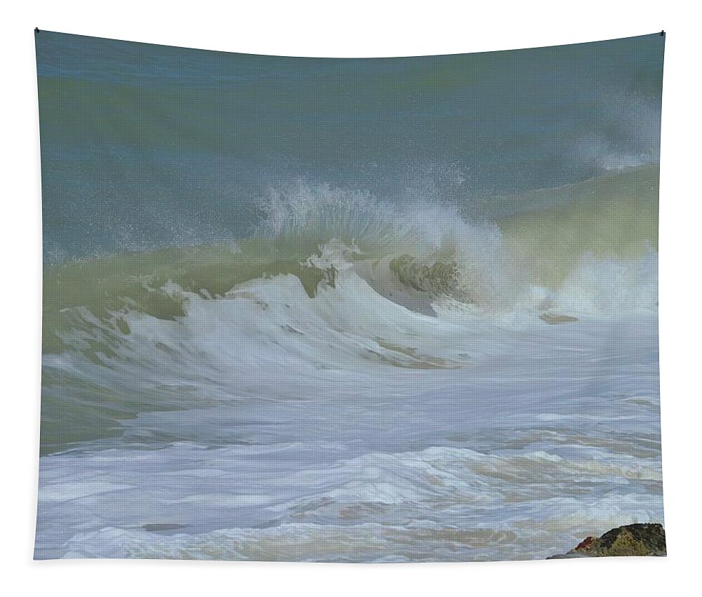 Storm Tapestry featuring the photograph Waves I by Alison Belsan Horton