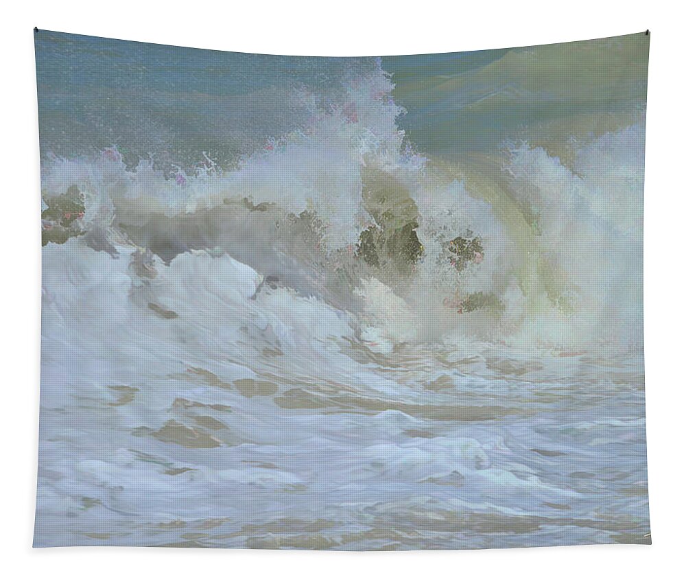 Storm Tapestry featuring the photograph Waves II by Alison Belsan Horton