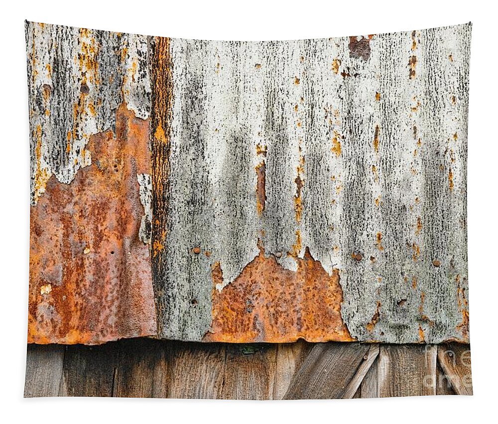 Calamus Tapestry featuring the photograph Waves of Progress Rust Away by Marilyn Cornwell