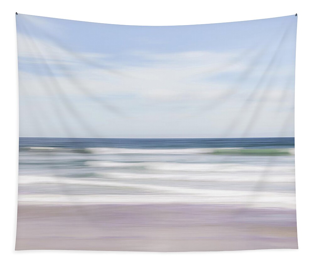 Abstract Tapestry featuring the photograph Waves Rush - Del Mar by Alexander Kunz