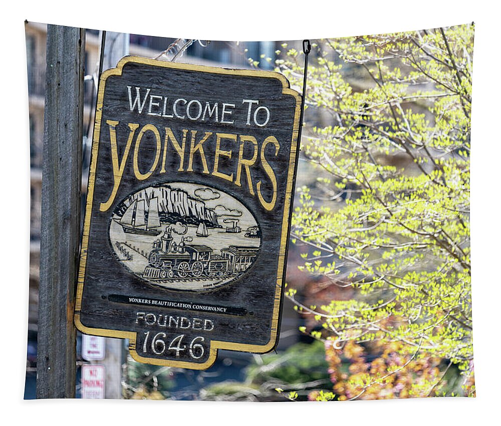 Northwest Tapestry featuring the photograph Welcome to Yonkers by Kevin Suttlehan