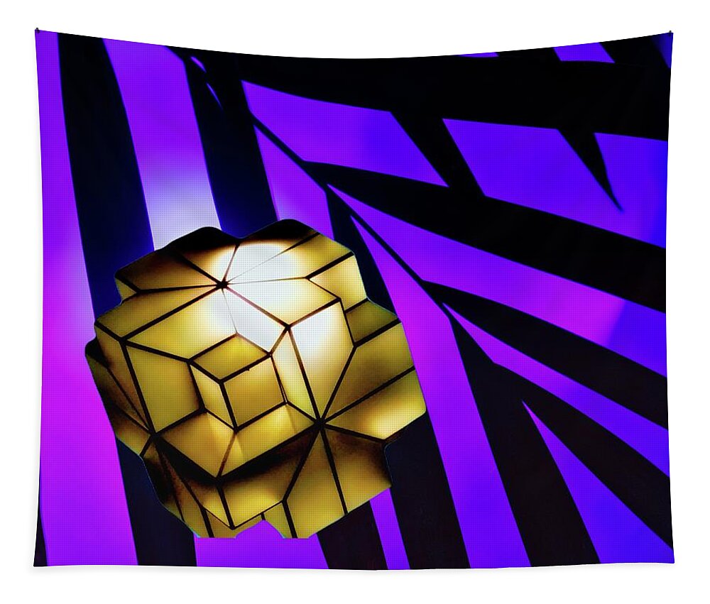 Abstract Tapestry featuring the digital art Well Lit by Norman Brule