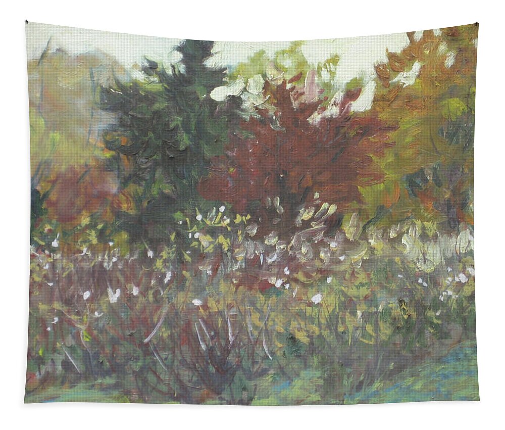  Tapestry featuring the painting Wet Fall by Douglas Jerving