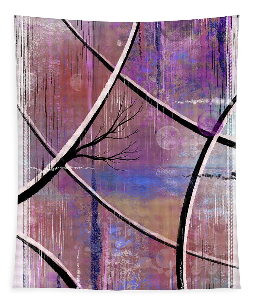 Digital Tapestry featuring the painting What lies beneath by Art by Gabriele