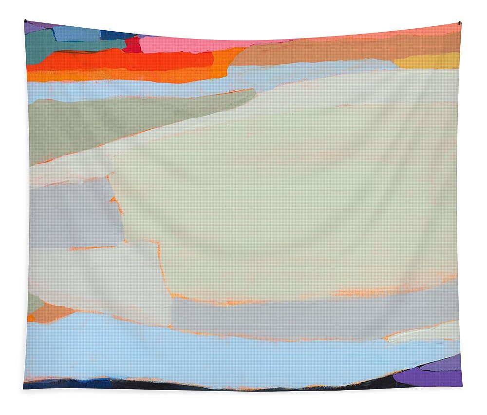 Abstract Tapestry featuring the painting When and Where by Claire Desjardins