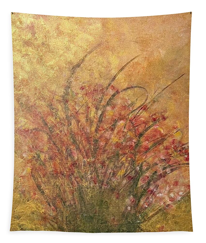 Flowers Tapestry featuring the painting Where Have All the Flowers Gone by Alina Deica