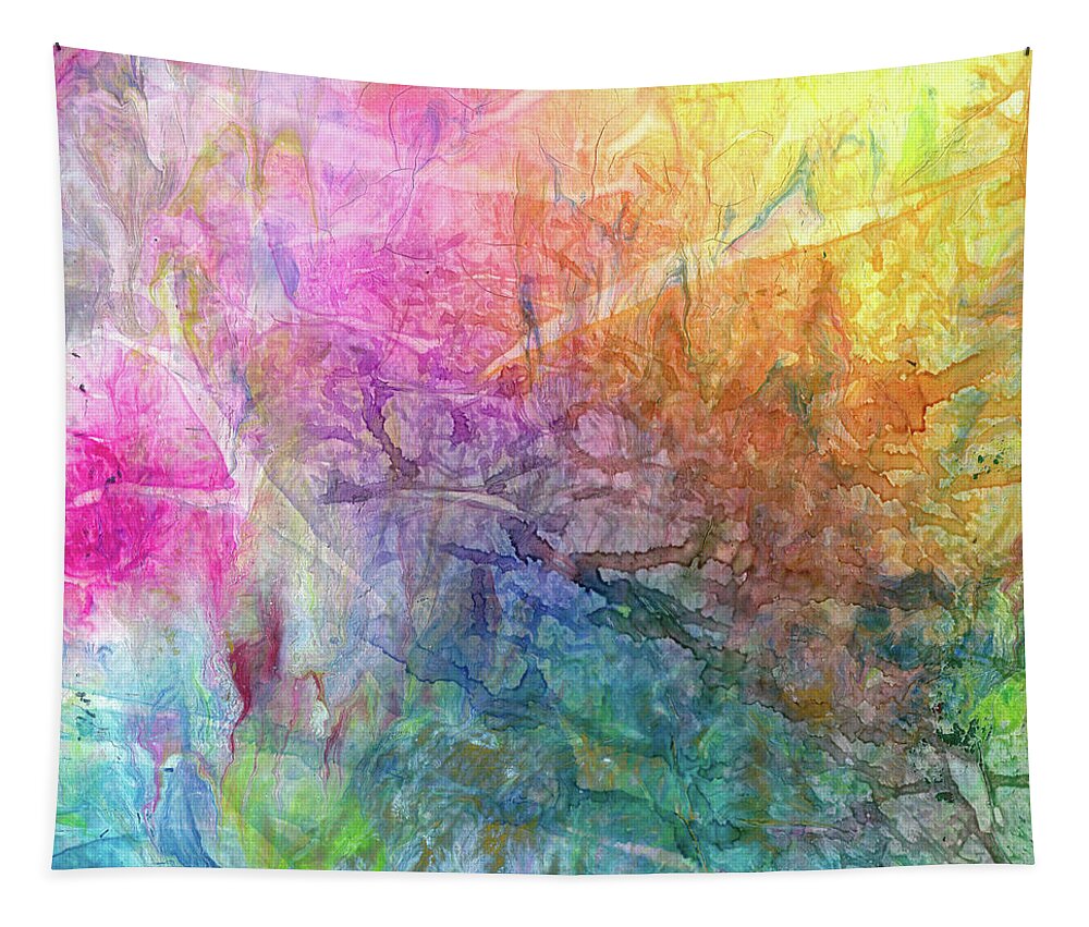 Color Tapestry featuring the mixed media Where I Go by Katy Bishop