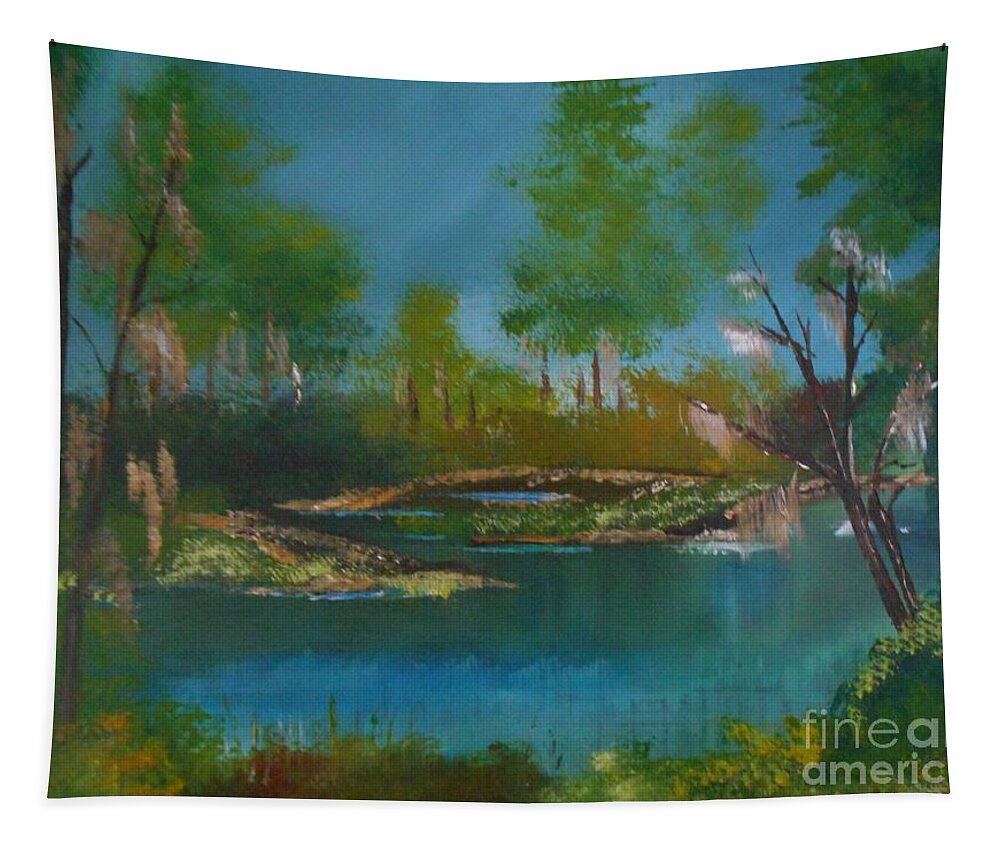 Landscape Tapestry featuring the painting Whispering Voices Painting # 367 by Donald Northup