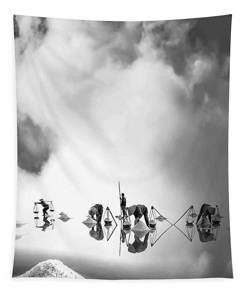 Salt Field Tapestry featuring the photograph White gold V by Sofie Conte