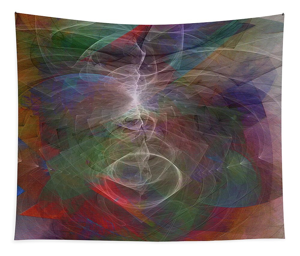 White Lightning Tapestry featuring the digital art White Lightning - Square Version by Studio B Prints