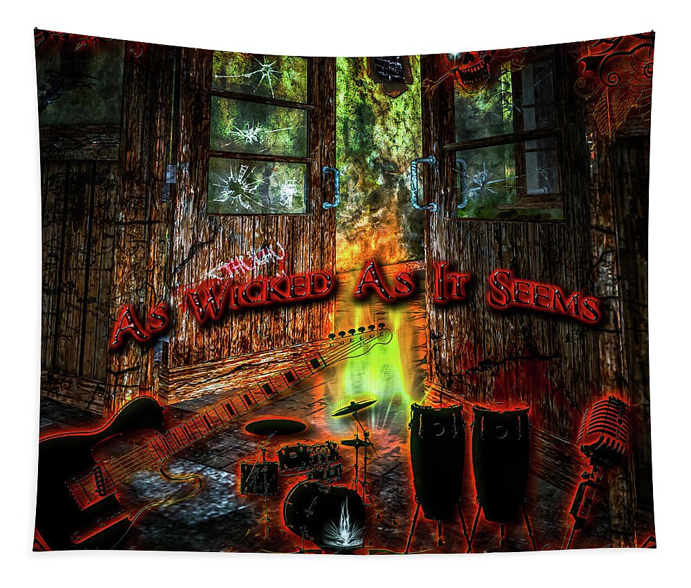 Classic Rock Tapestry featuring the digital art Wicked As It Seems by Michael Damiani