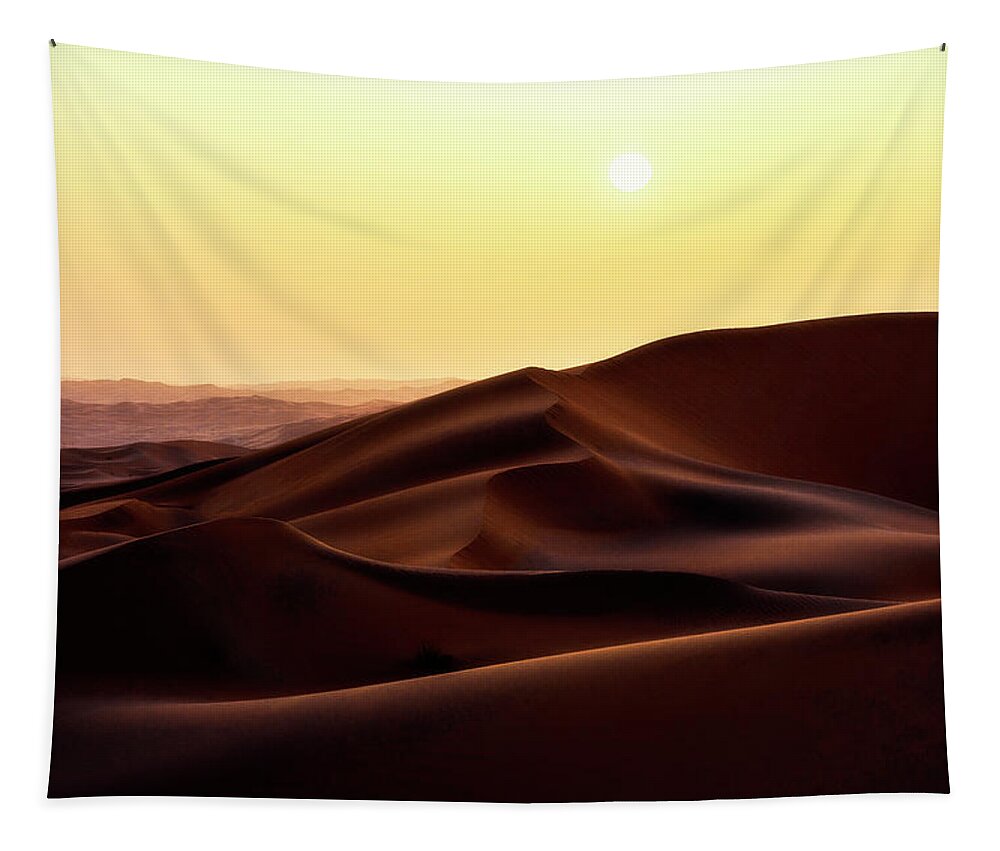 Uae Tapestry featuring the photograph Wild Sand Dunes - Fullness by Philippe HUGONNARD