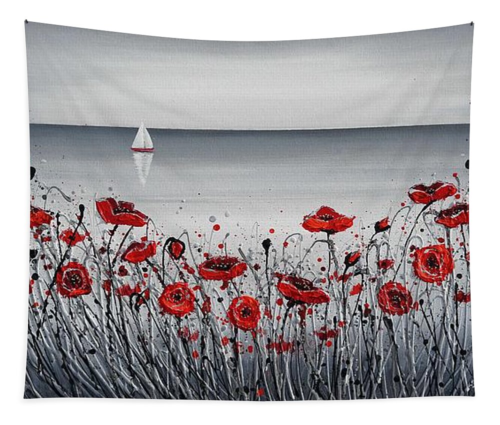 Redpoppies Tapestry featuring the painting Wild Wanderlust Days by Amanda Dagg