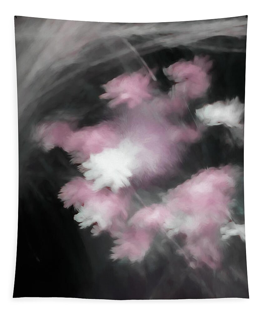 Pink Tapestry featuring the digital art Wildflowers 4 by Elaine Teague