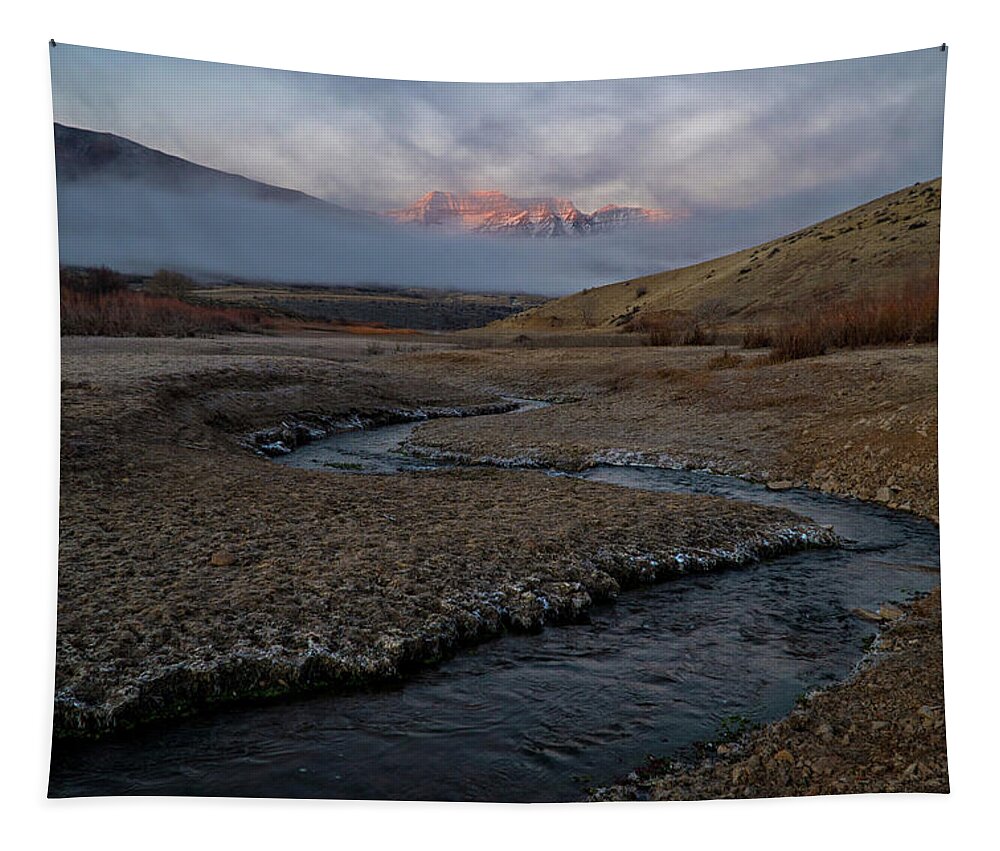 Utah Tapestry featuring the photograph Winding Stream by Wesley Aston