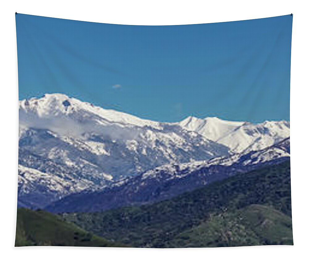 Alta Peak Tapestry featuring the photograph Winter Panoramic Alta Peak by Brett Harvey