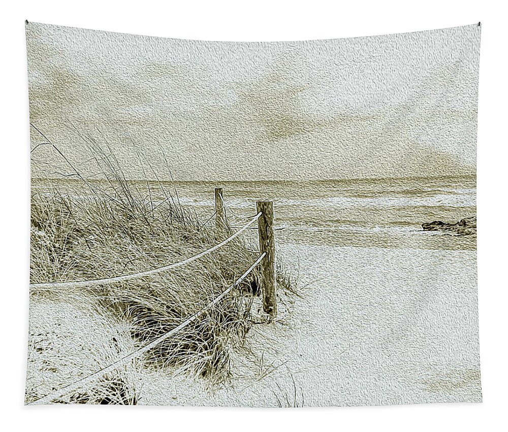 Beach Tapestry featuring the photograph Winter Beach Day by Julie Palencia