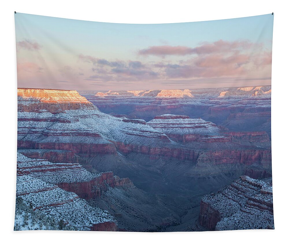 Landscape Tapestry featuring the photograph Winter in Canyon by Jonathan Nguyen