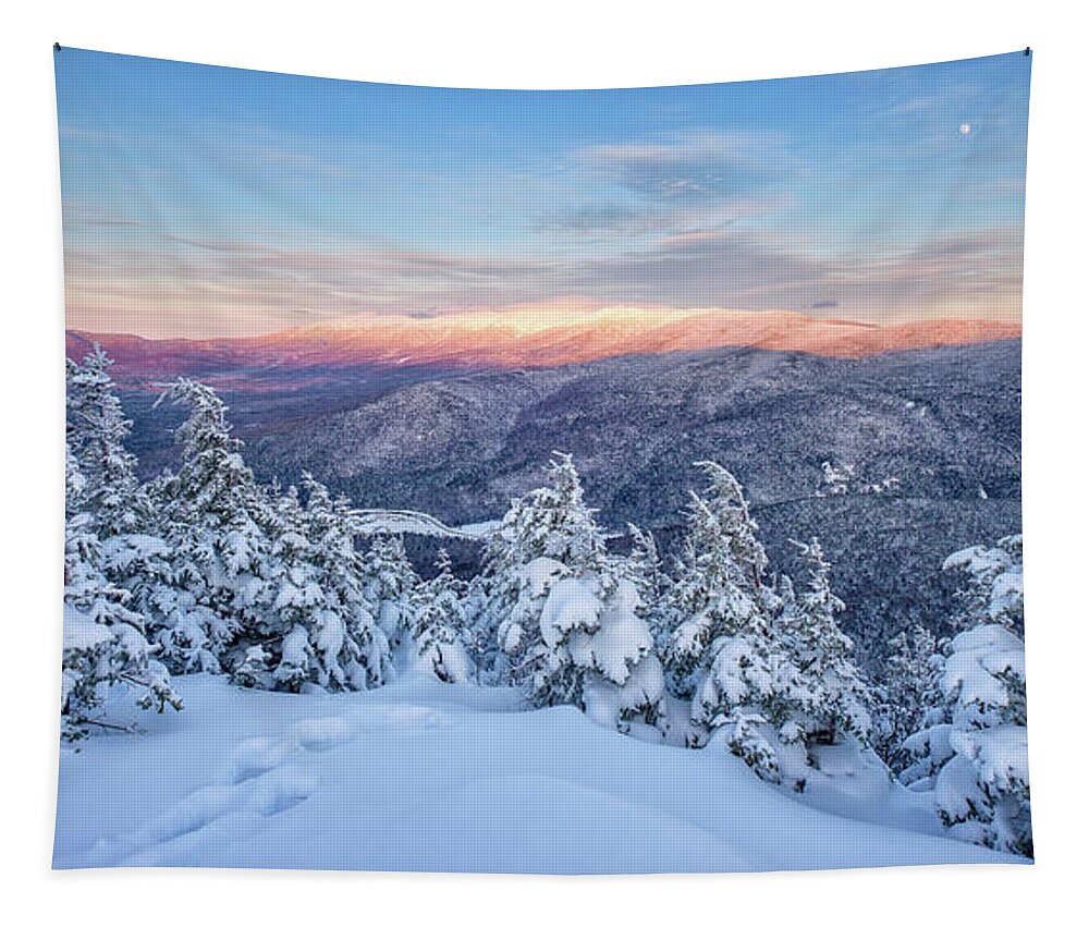 Snow Tapestry featuring the photograph Winter Light, Mountain Views by Jeff Sinon
