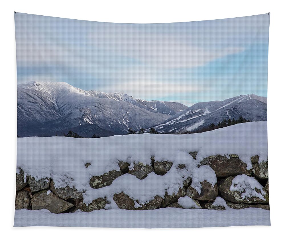 Winter Tapestry featuring the photograph Winter Stone Wall Sugar Hill View by White Mountain Images