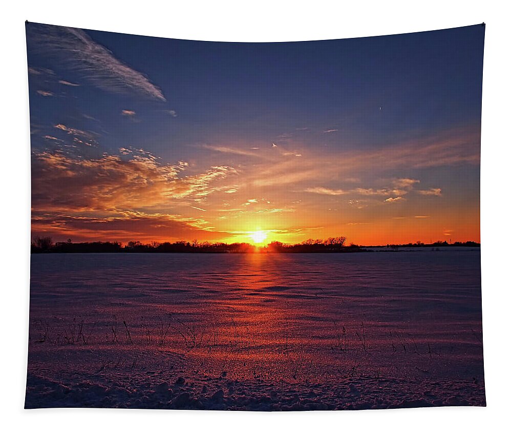 Winter Tapestry featuring the photograph Winter Sunset by Scott Olsen