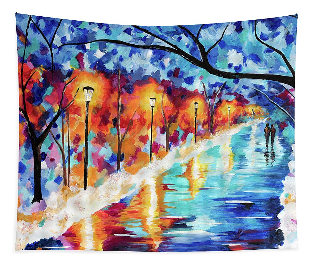 Winter Tapestry featuring the painting Winter Walks by Rachel Emmett