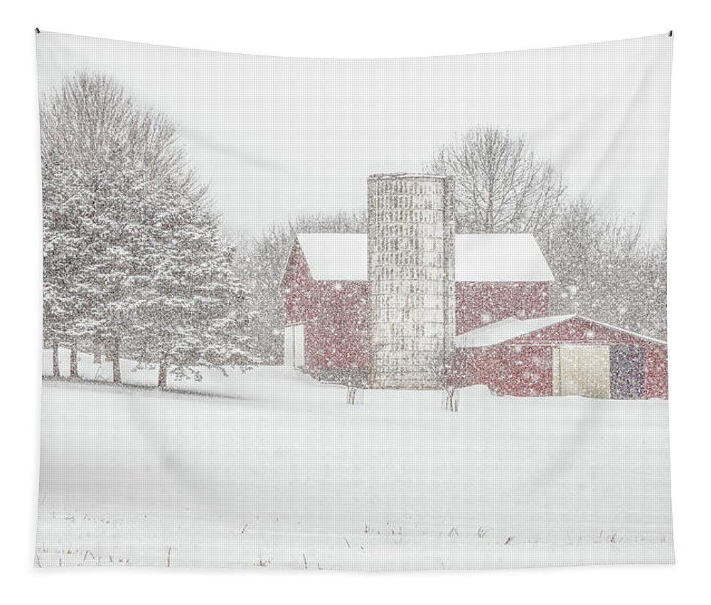 Snowstorm On The Farm Tapestry featuring the photograph Winter Wonderland II by Rod Best