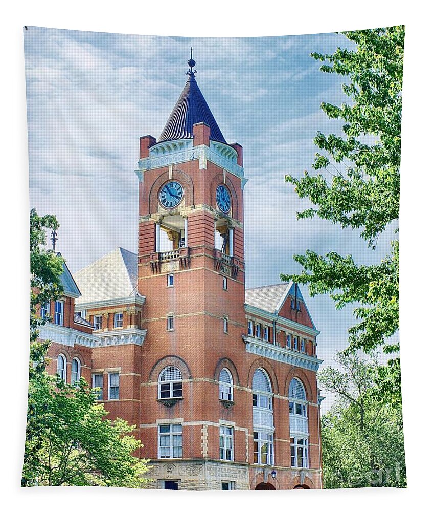 Winthrop Tapestry featuring the photograph Winthrop University Clock Tower by Blaine Owens