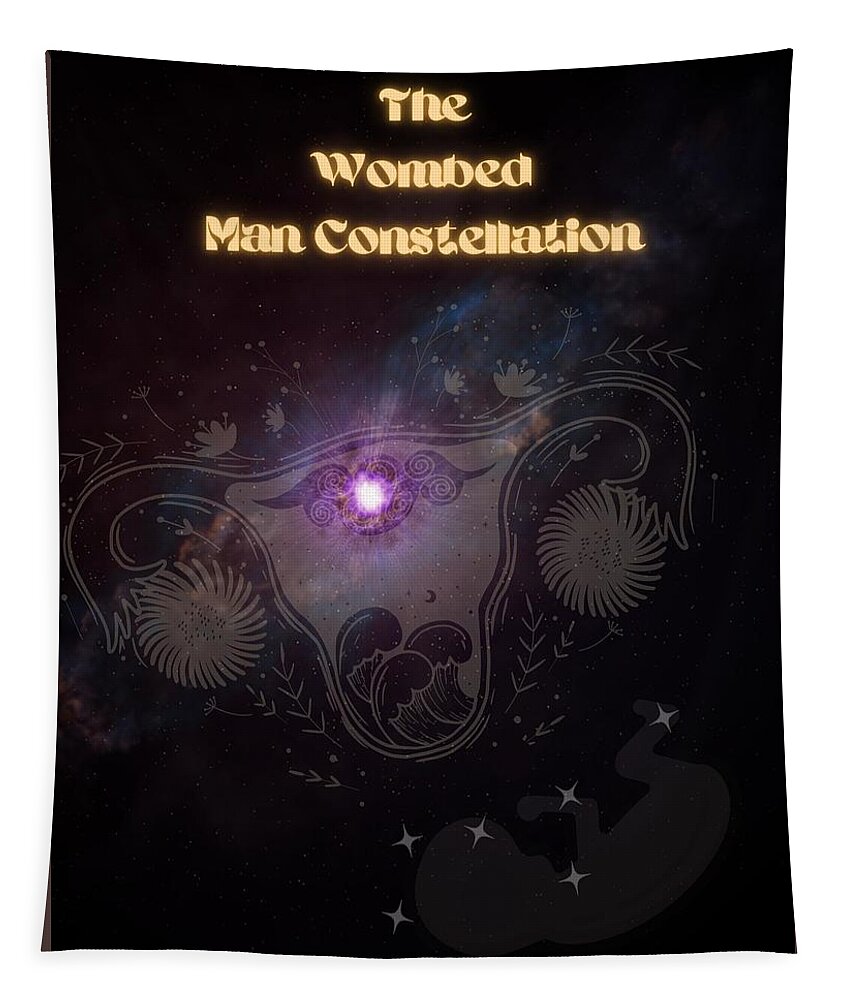 Womb Tapestry featuring the digital art Wombed Man Constellation by Hank Gray