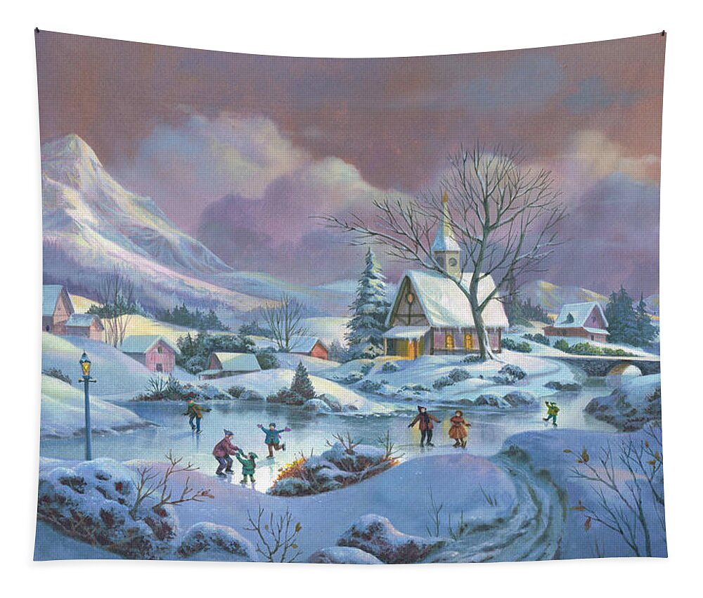 Winter Tapestry featuring the painting Wonderland by Michael Humphries
