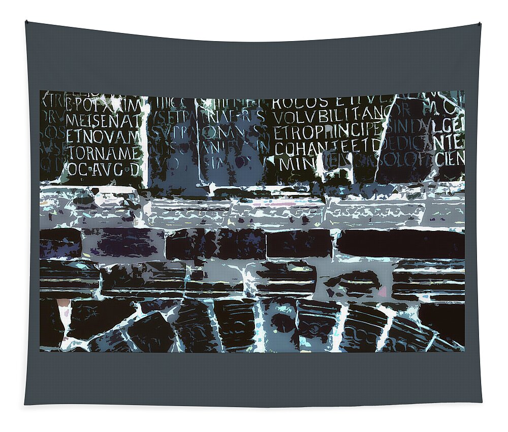 Roman Tablets Tapestry featuring the photograph Words Do Not Lie by Edward Shmunes