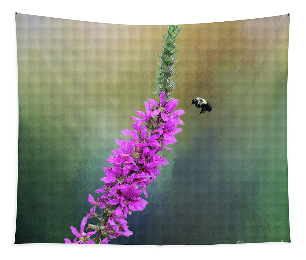 Bee Tapestry featuring the mixed media Working Together by Ed Taylor