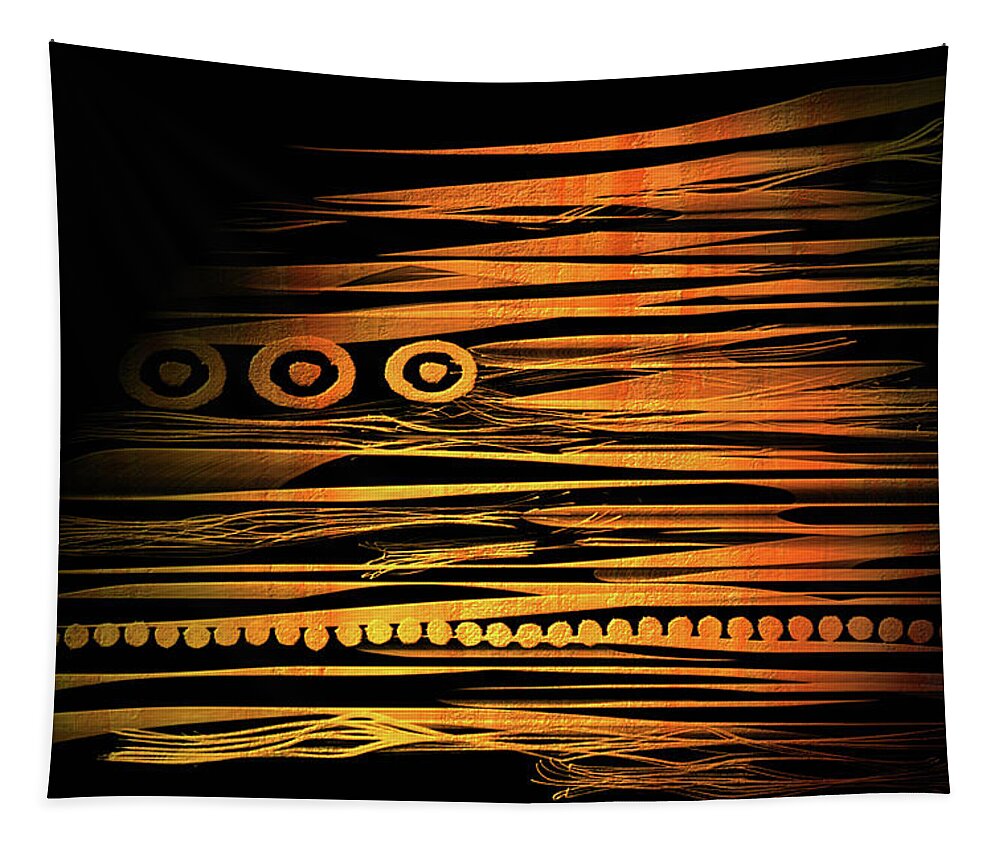 Abstract Tapestry featuring the digital art Wrapsody by Marina Flournoy