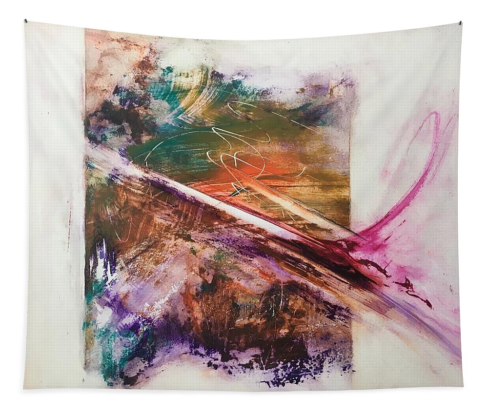 Abstract Art Tapestry featuring the painting Yakuza II by Rodney Frederickson