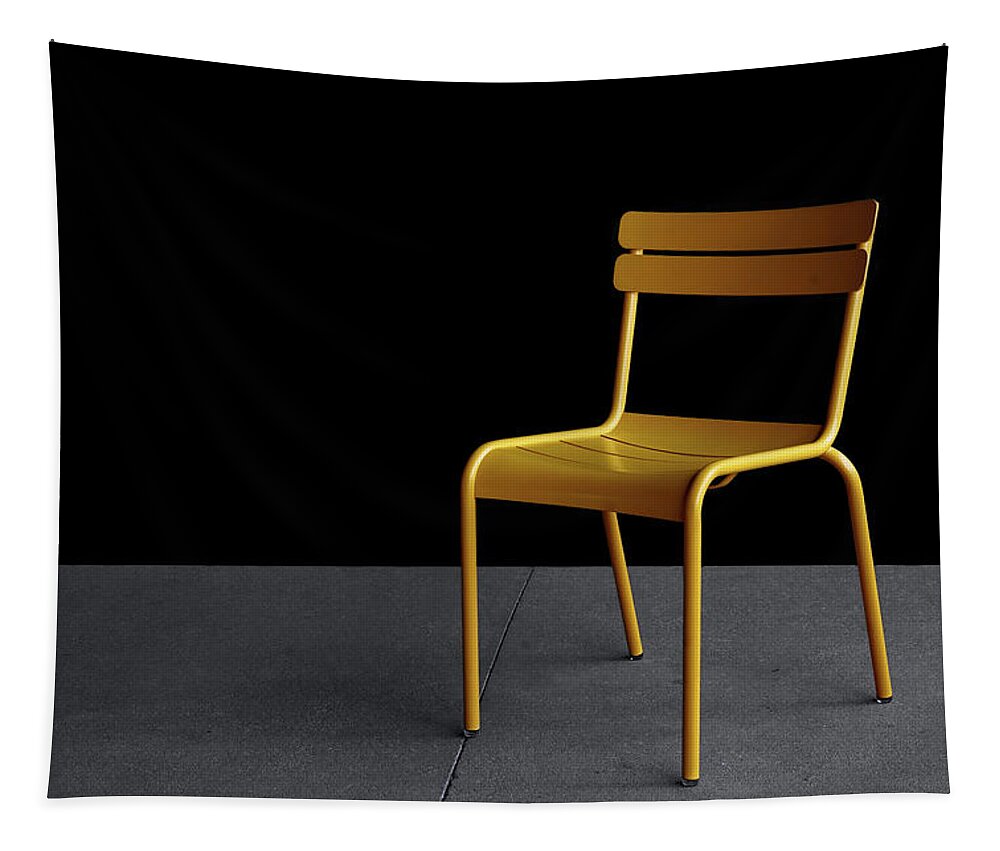 Chair Tapestry featuring the photograph Yellow Chair by Nikolyn McDonald
