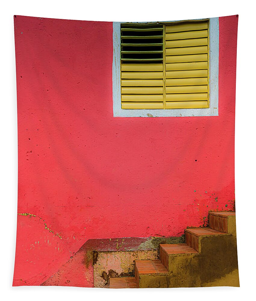 © 2015 Lou Novick All Rights Revered Tapestry featuring the photograph Yellow Vent by Lou Novick