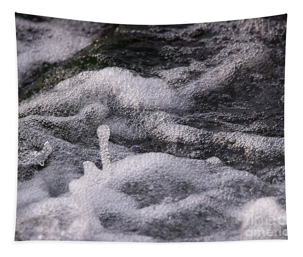 Water Bubbles Tapestry featuring the photograph YES - Water Bubbles by Tony Lee