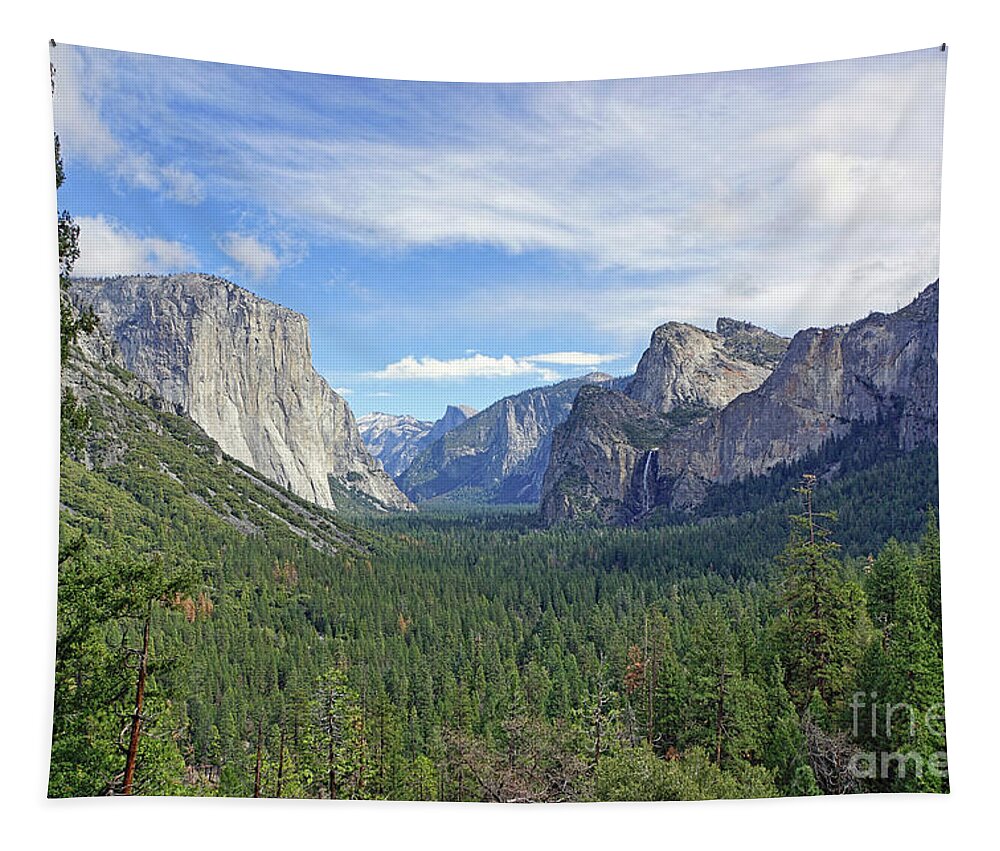 Landscape Tapestry featuring the photograph Yosemite Tunnel View by Tom Watkins PVminer pixs