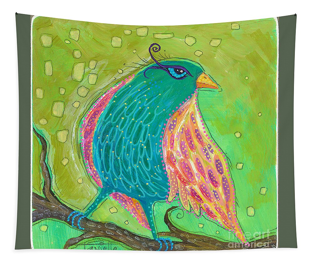 Bird Painting Tapestry featuring the painting You Are My Wings by Tanielle Childers