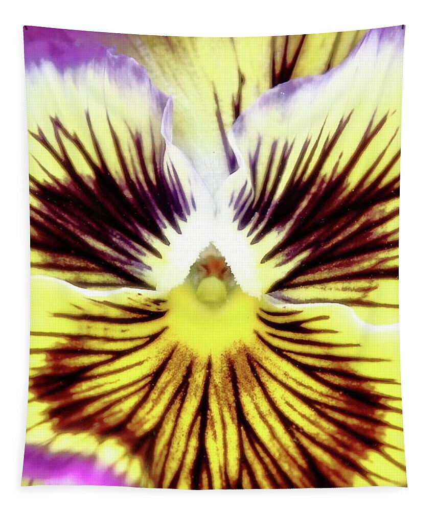 Floral Tapestry featuring the photograph You Pansy by Lens Art Photography By Larry Trager