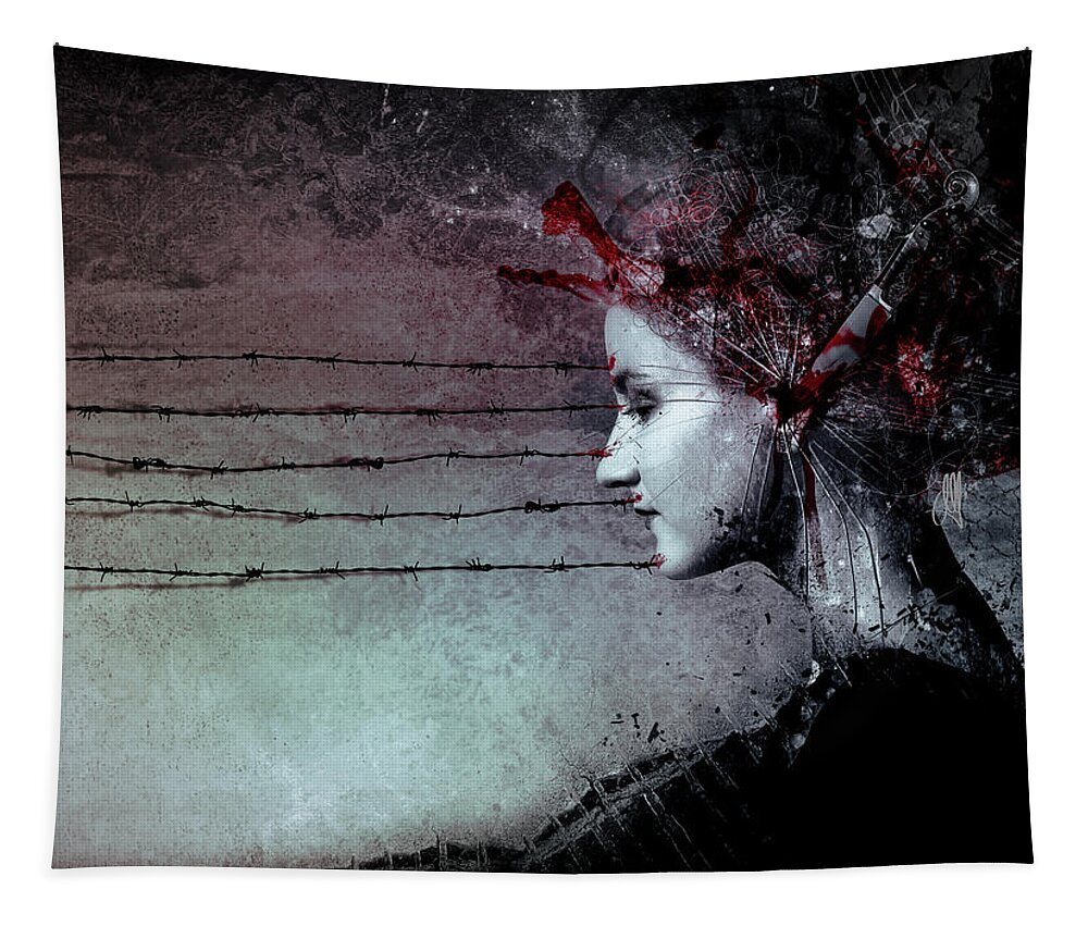 Music Tapestry featuring the digital art You Promised me a Symphony by Mario Sanchez Nevado