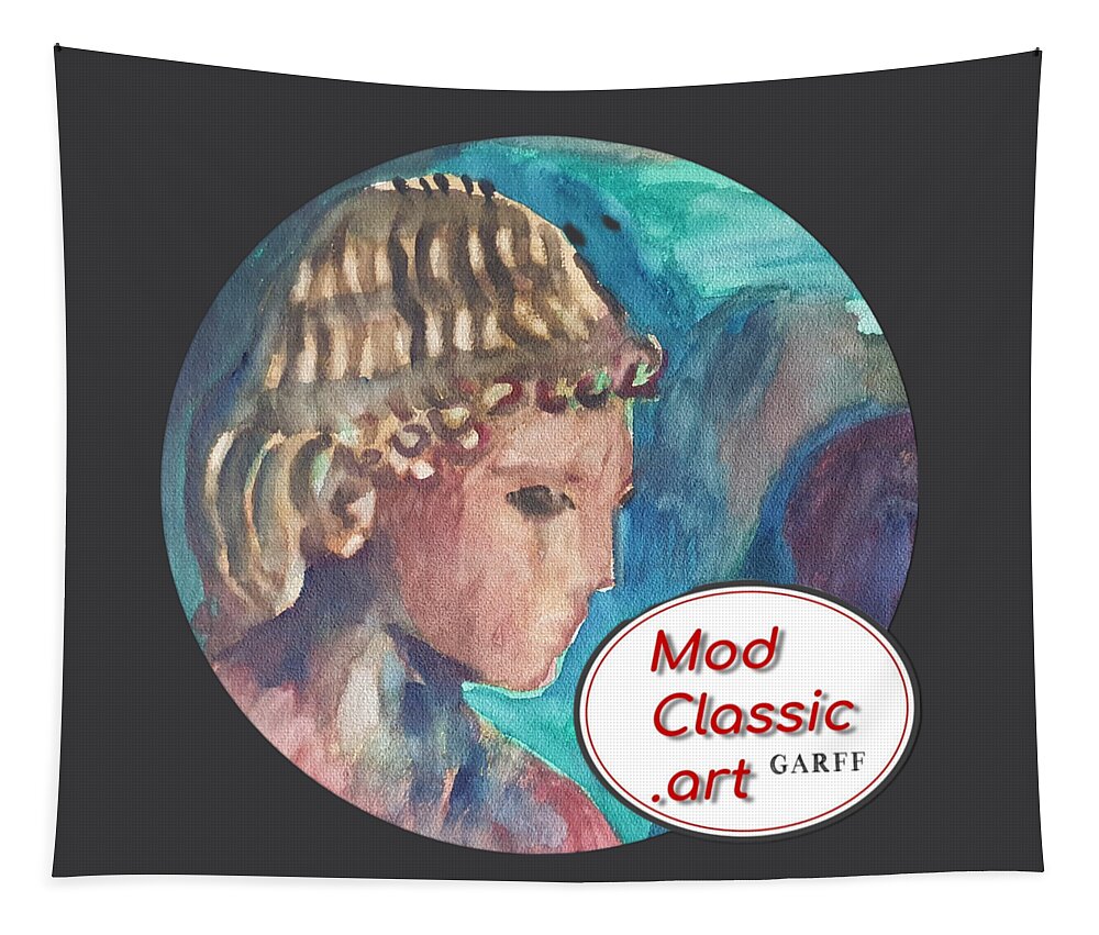Sculpture Tapestry featuring the painting Youth ModClassic Art Style by Enrico Garff