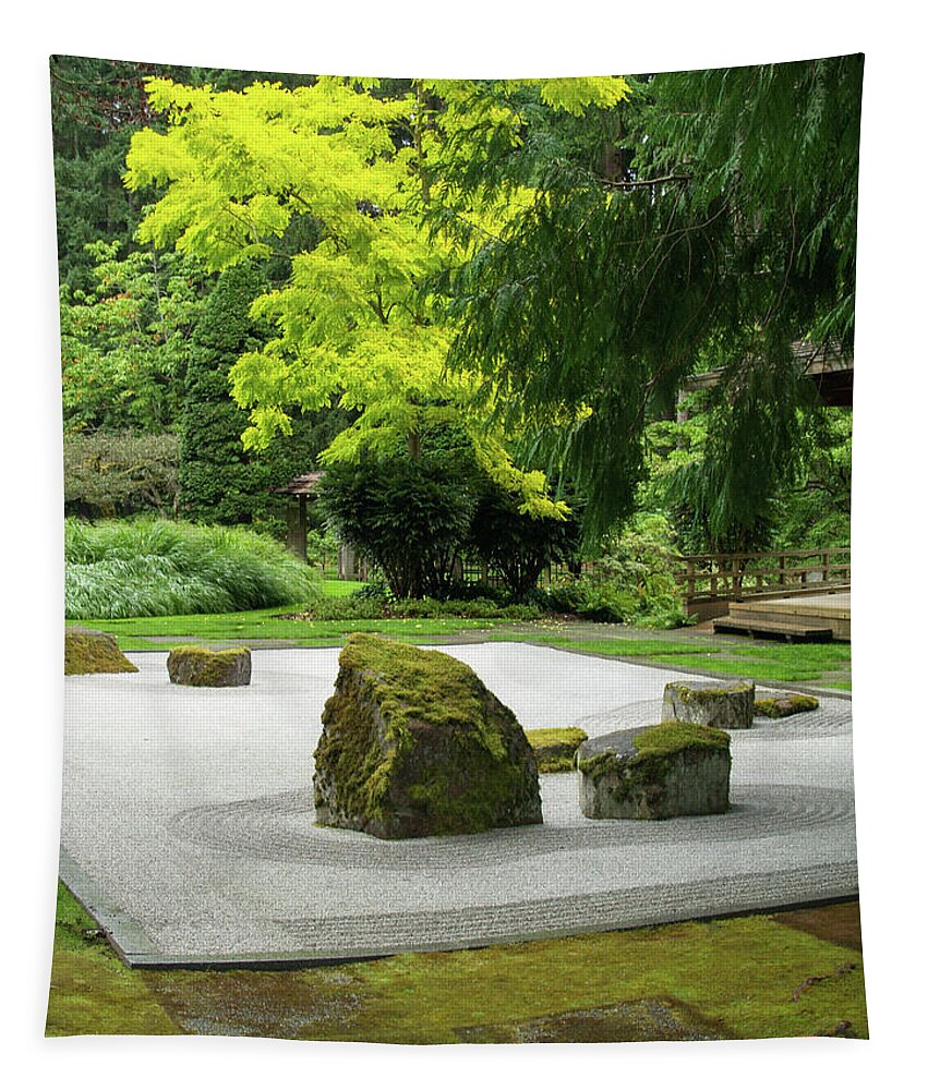 Seattle Tapestry featuring the photograph Zen Garden by Grey Coopre