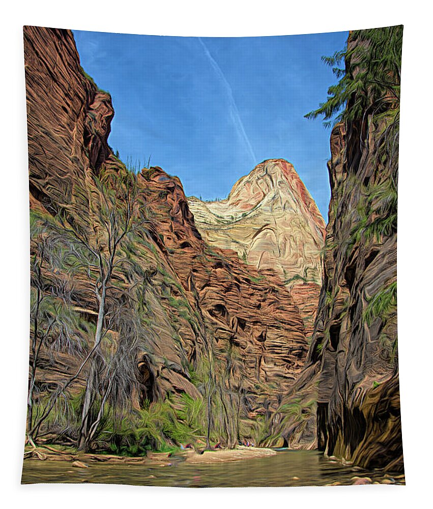 Zion National Park Tapestry featuring the photograph Zion National Park Artistic 2021 by Chuck Kuhn