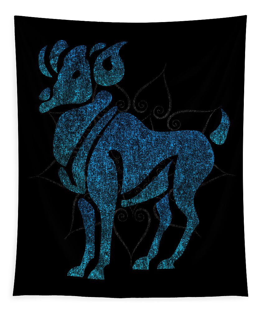 Funny Tapestry featuring the digital art Zodiac Sign Pisces by Flippin Sweet Gear